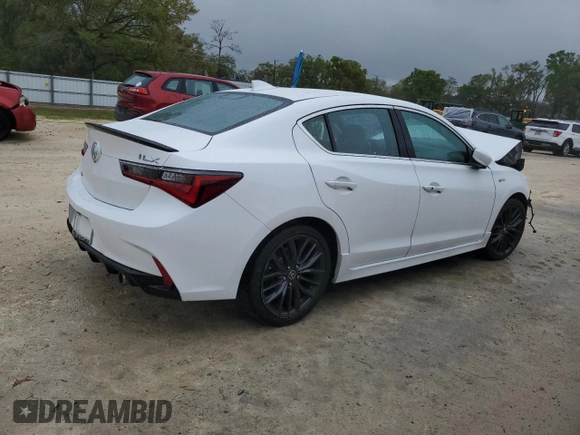 2022 Acura ILX Premium with VIN 19UDE2F87NA008546, listed as a Copart auction lot 49959585 with 20,626 mi miles and Non repairable. Bid and sale history available at DreamBid. Image 3.