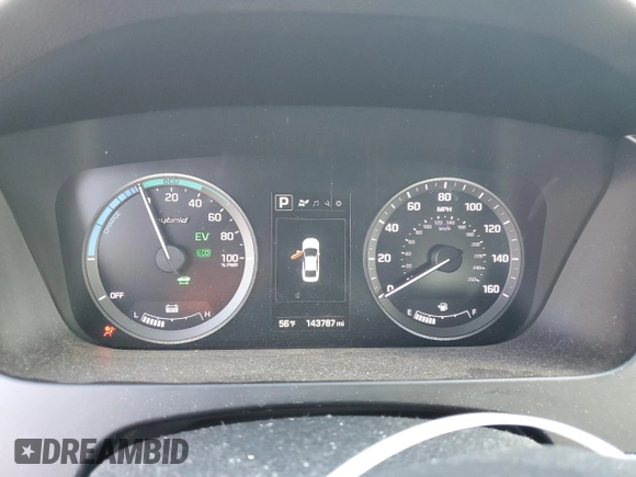 2017 Hyundai Sonata Hybrid SE with VIN KMHE24L10HA047610, listed as a Copart auction lot 43285595 with 143,787 mi miles and Salvage Title. Bid and sale history available at carsss.com. Image 9.