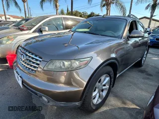 2005 Infiniti FX35 with VIN JNRAS08U55X105475, listed as a Copart auction lot 76406954 with 234,286 mi miles and Clean Title. Bid and sale history available at carsss.com. Image 2.