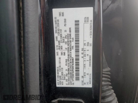 2019 Ford F-150 XL with VIN 1FTEW1EP0KFA59467, listed as a Copart auction lot 55550395 with 90,752 mi miles and Clean title. Bid and sale history available at DreamBid. Image 13.
