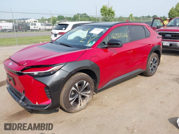 2024 Toyota bZ4X XLE with VIN JTMABACA9RA089972, listed as a IAAI auction lot 42388526 with 3,864 mi miles and . Bid and sale history available at DreamBid. Image 2.