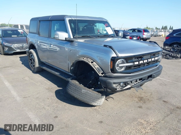 2023 Ford Bronco with VIN 1FMDE5DH5PLA98754, listed as a IAAI auction lot 42671959 with 36,257 mi miles and . Bid and sale history available at DreamBid. Image 1.