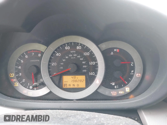 2009 Toyota RAV4 with VIN JTMBF33V09D002207, listed as a IAAI auction lot 42004330 with 198,282 mi miles. Bid and sale history available at carsss.com. Image 7.