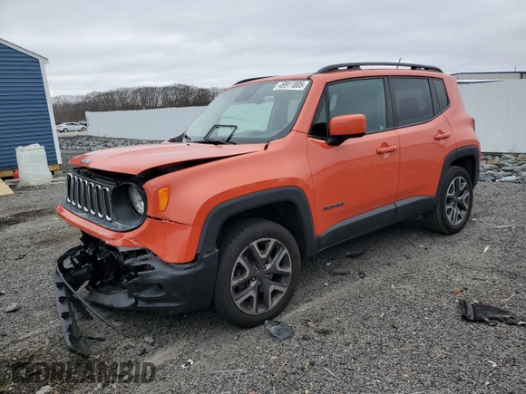2016 Jeep Renegade Latitude with VIN ZACCJBBT4GPC50388, listed as a Copart auction lot 49911805 with 111,736 mi miles and Salvage Title. Bid and sale history available at DreamBid. Image 1.