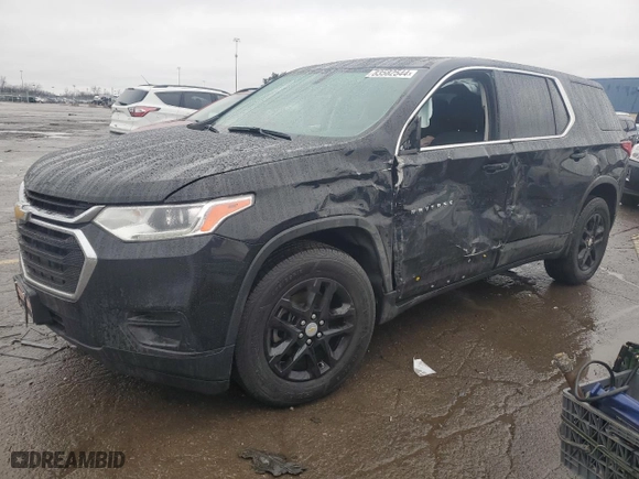 2018 Chevrolet Traverse LS with VIN 1GNERFKW9JJ159585, listed as a Copart auction lot 83582544 with 80,525 mi miles and Salvage Title. Bid and sale history available at carsss.com. Image 1.