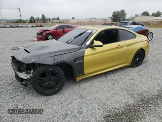 2015 BMW M4 with VIN WBS3R9C59FK332930, listed as a Copart auction lot 51443045 with 0 mi miles and Salvage Title. Bid and sale history available at carsss.com. Image 1.