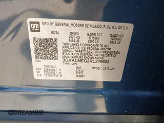 2024 GMC Terrain SLE с VIN 3GKALMEG2RL299603, выставлен на аукционе IAAI как лот 42326549 с пробегом 7 356 миль миль и . История ставок и продаж доступна на DreamBid. Изображение 9.