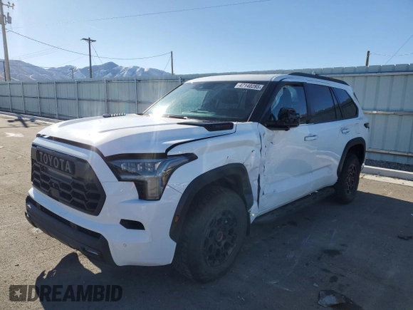 2024 Toyota Sequoia SR5 with VIN 7SVAAABA4RX024759, listed as a Copart auction lot 47140285 with 0 mi miles and Salvage Title. Bid and sale history available at carsss.com. Image 1.