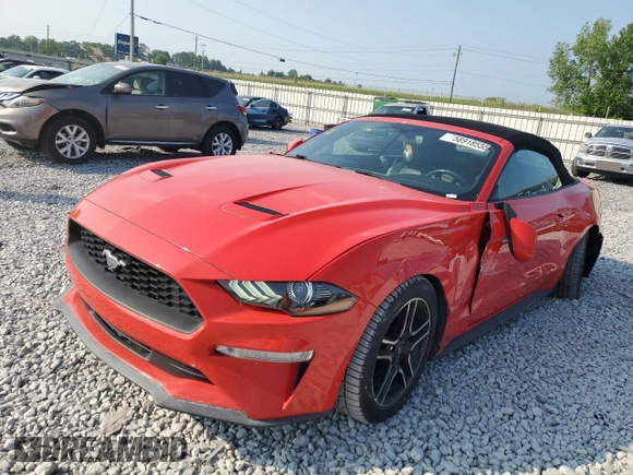 2020 Ford Mustang EcoBoost z VIN 1FATP8UH1L5106543, wystawiony jako Copart lot #58918555 z przebiegiem 73 585 mil mil oraz Szkoda całkowita • Salvage title. Historia ofert i sprzedaży dostępna na DreamBid. Obrazek 1.