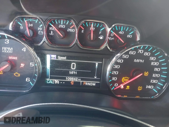 2016 Chevrolet Silverado 1500 LTZ with VIN 3GCUKSEC4GG388334, listed as a IAAI auction lot 41597938 with 109,842 mi miles and . Bid and sale history available at DreamBid. Image 7.
