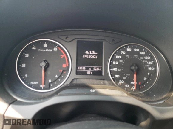 2016 Audi A3 1.8T Premium with VIN WAUA7GFFXG1057215, listed as a Copart auction lot 60516183 with 93,039 mi miles. Bid and sale history available at carsss.com. Image 9.