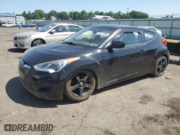 2012 Hyundai Veloster w/Gray Int with VIN KMHTC6AD5CU066108, listed as a Copart auction lot 62311305 with 117,856 mi miles and Salvage title. Bid and sale history available at DreamBid. Image 1.
