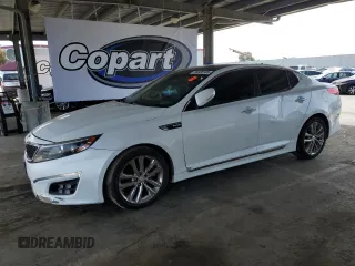 2015 Kia Optima SXL Turbo with VIN 5XXGR4A60FG393083, listed as a Copart auction lot 53338165 with Not Provided miles and Salvage Title. Bid and sale history available at DreamBid. Image 1.