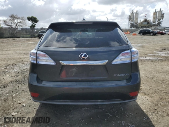 2011 Lexus RX 450h with VIN JTJZB1BA5B2005986, listed as a Copart auction lot 51085835 with 143,119 mi miles and Salvage title. Bid and sale history available at DreamBid. Image 6.