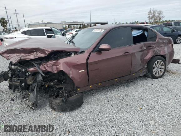 2007 BMW 3 Series 328i with VIN WBAVA37587ND55145, listed as a Copart auction lot 89303175 with Not provided miles and Salvage title. Bid and sale history available at DreamBid. Image 1.