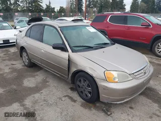 2002 Honda Civic EX with VIN 1HGES26792L050768, listed as a IAAI auction lot 41083871 with 170,299 mi miles. Bid and sale history available at carsss.com. Image 1.
