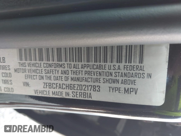 2014 FIAT 500L Lounge with VIN ZFBCFACH6EZ021783, listed as a IAAI auction lot 42429902 with 129,868 mi miles and . Bid and sale history available at DreamBid. Image 9.