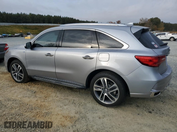 2017 Acura MDX Sport Hybrid w/Advance Pkg with VIN 5FRYD7H71HB000473, listed as a Copart auction lot 78446814 with 37,284 mi miles and Salvage Title. Bid and sale history available at carsss.com. Image 2.