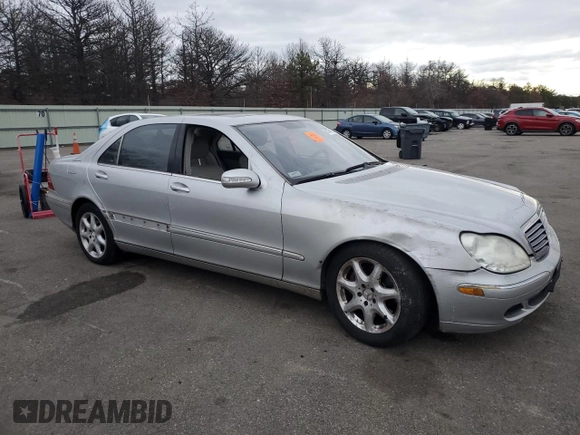 2004 Mercedes-Benz S-Class 4.3L with VIN WDBNG83J64A424124, listed as a Copart auction lot 85341024 with 0 mi miles and Non Repairable. Bid and sale history available at carsss.com. Image 4.