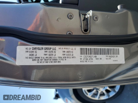 2013 Dodge Dart Limited z VIN 1C3CDFCA8DD711490, wystawiony jako Copart lot #56462055 z przebiegiem 28 114 mil mil oraz Szkoda całkowita • Salvage title. Historia ofert i sprzedaży dostępna na DreamBid. Obrazek 12.
