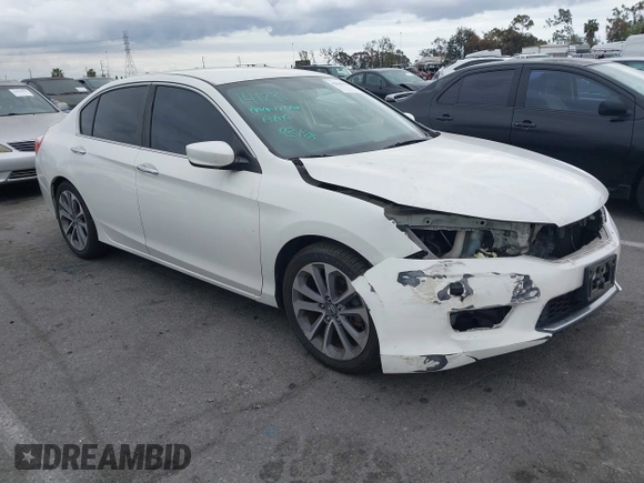 2014 Honda Accord Sedan Sport with VIN 1HGCR2F54EA068869, listed as a IAAI auction lot 42060938 with 193,522 mi miles. Bid and sale history available at carsss.com. Image 1.