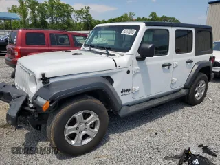 2022 Jeep Wrangler Unlimited Sport S with VIN 1C4HJXDN8NW160663, listed as a Copart auction lot 55070085 with 34,446 mi miles and Salvage title. Bid and sale history available at DreamBid. Image 1.
