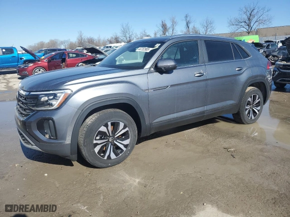2024 Volkswagen Atlas Cross Sport 2.0T SE with VIN 1V2LE2CAXRC257420, listed as a Copart auction lot 44752985 with 0 mi miles and Salvage Title. Bid and sale history available at carsss.com. Image 1.