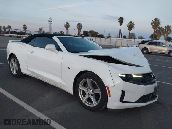 2019 Chevrolet Camaro 1LT with VIN 1G1FB3DXXK0127668, listed as a IAAI auction lot 41226259 with 132,555 mi miles. Bid and sale history available at carsss.com. Image 1.