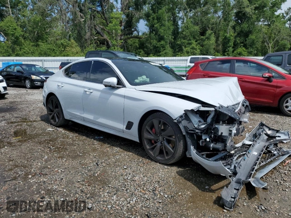 2023 Genesis G70 3.3T with VIN KMTG54TE0PU114678, listed as a Copart auction lot 58924245 with 68,456 mi miles and Non repairable. Bid and sale history available at DreamBid. Image 4.