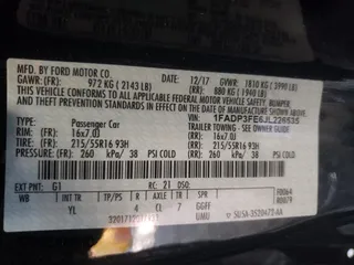 2018 Ford Focus SE with VIN 1FADP3FE6JL226535, listed as a Copart auction lot 50632105 with 45,649 mi miles and Salvage title. Bid and sale history available at DreamBid. Image 14.