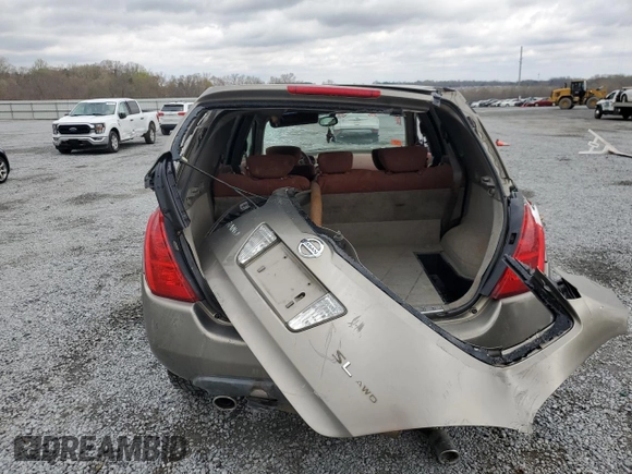 2003 Nissan Murano SL with VIN JN8AZ08W63W216184, listed as a Copart auction lot 49454375 with Not Provided miles and Salvage Title. Bid and sale history available at DreamBid. Image 6.
