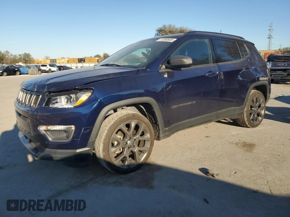 2021 Jeep Compass 80th Anniversary with VIN 3C4NJCEB2MT604012, listed as a Copart auction lot 41590805 with 67,491 mi miles and Non Repairable. Bid and sale history available at carsss.com. Image 1.