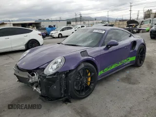 2016 Porsche 911 GT3 RS with VIN WP0AF2A99GS193209, listed as a Copart auction lot 51185225 with 8,083 mi miles and Salvage Title. Bid and sale history available at carsss.com. Image 1.
