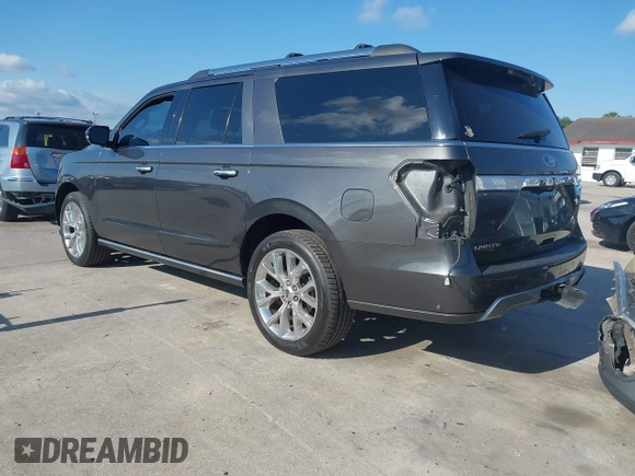 2018 Ford Expedition Max Limited with VIN 1FMJK1KT9JEA32683, listed as a IAAI auction lot 42033675 with 122,072 mi miles and . Bid and sale history available at DreamBid. Image 3.