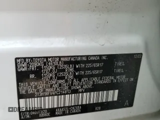 2023 Toyota RAV4 LE z VIN 2T3H1RFV4PC214813, wystawiony jako Copart lot #54059005 z przebiegiem 21 536 mil mil oraz Szkoda całkowita • Salvage title. Historia ofert i sprzedaży dostępna na DreamBid. Obrazek 12.