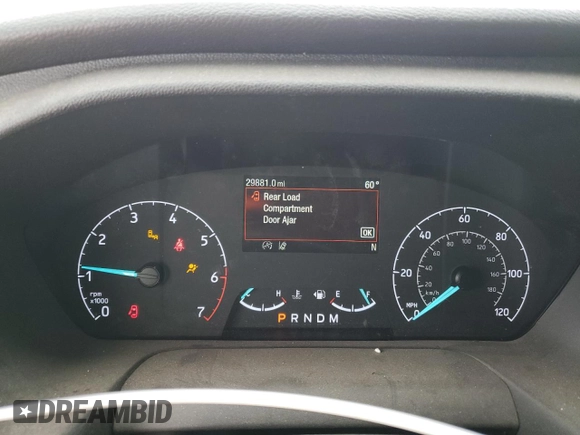 2021 Ford Transit with VIN 1FBAX9CG4MKA02913, listed as a Copart auction lot 86666774 with 29,881 mi miles and Salvage Title. Bid and sale history available at DreamBid. Image 9.
