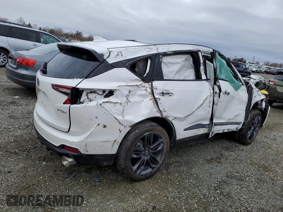 2023 Acura RDX w/A-Spec Package with VIN 5J8TC1H65PL000248, listed as a Copart auction lot 86764344 with Not provided miles and Salvage title. Bid and sale history available at DreamBid. Image 3.
