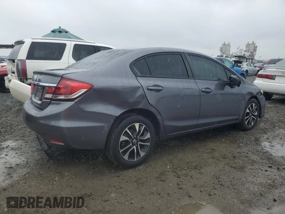 2014 Honda Civic Sedan EX with VIN 19XFB2F81EE038736, listed as a Copart auction lot 51261615 with 103,323 mi miles and Salvage Title. Bid and sale history available at carsss.com. Image 3.