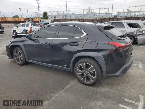 2021 Lexus UX 250h with VIN JTHX9JBH0M2045963, listed as a Copart auction lot 55474635 with 28,695 mi miles and Salvage title. Bid and sale history available at DreamBid. Image 2.
