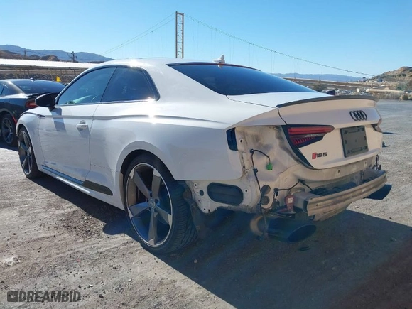 2019 Audi RS 5 Coupe with VIN WUAPWAF56KA907227, listed as a IAAI auction lot 41215802 with 43157 miles. Bid and sale history available at carsss.com. Image 3.