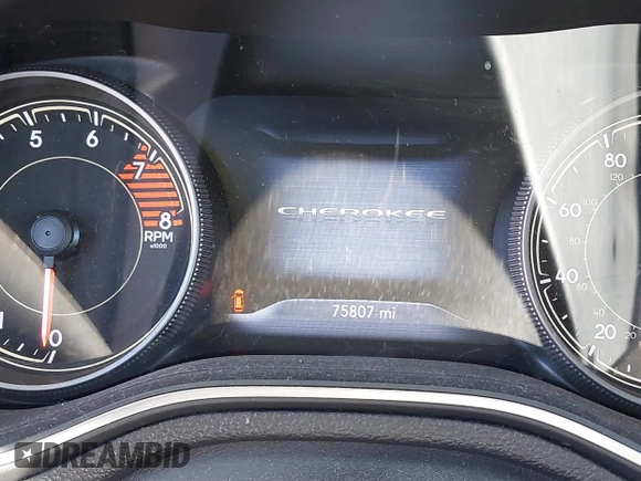 2019 Jeep Cherokee Trailhawk with VIN 1C4PJMBX6KD399568, listed as a IAAI auction lot 41645861 with 75,807 mi miles and . Bid and sale history available at DreamBid. Image 15.