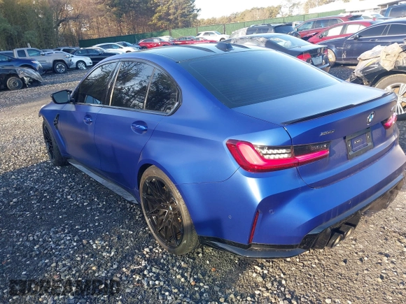 2025 BMW M3 Competition xDrive with VIN WBS33HJ05SFT74162, listed as a IAAI auction lot 41609207 with 2,912 mi miles and . Bid and sale history available at DreamBid. Image 3.