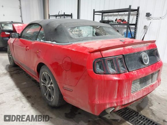 2014 Ford Mustang V6 with VIN 1ZVBP8EM1E5272367, listed as a IAAI auction lot 41543598 with 76,847 mi miles. Bid and sale history available at carsss.com. Image 3.