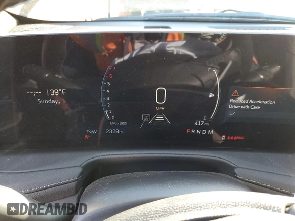 2025 Cadillac XT4 FWD Premium Luxury with VIN 1GYFZCR45SF115517, listed as a Copart auction lot 83263184 with 2,328 mi miles and Salvage title. Bid and sale history available at DreamBid. Image 9.