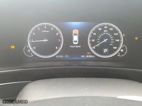 2016 Hyundai Equus Signature with VIN KMHGH4JH1GU103056, listed as a Copart auction lot 65665644 with 86,398 mi miles and Salvage Title. Bid and sale history available at carsss.com. Image 9.