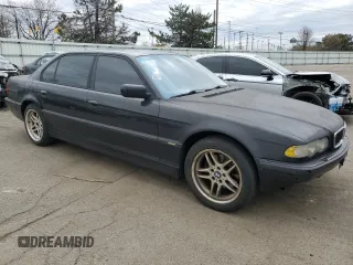 2001 BMW 7 Series 740iL with VIN WBAGH83471DP29656, listed as a Copart auction lot 49948115 with 0 mi miles and Salvage Title. Bid and sale history available at carsss.com. Image 4.