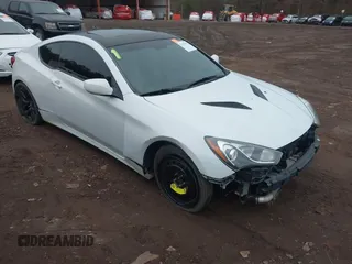 2013 Hyundai Genesis Coupe R-Spec with VIN KMHHT6KD3DU104277, listed as a IAAI auction lot 41191432 with 106,311 mi miles and . Bid and sale history available at DreamBid. Image 1.