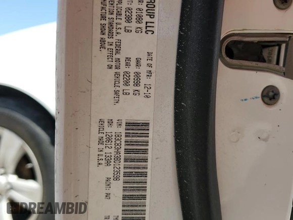 2011 Dodge Caliber Mainstreet with VIN 1B3CB3HA3BD123598, listed as a Copart auction lot 51631155 with 148,317 mi miles and Salvage Title. Bid and sale history available at carsss.com. Image 14.