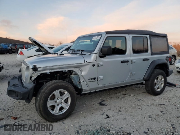 2022 Jeep Wrangler Unlimited Willys Sport with VIN 1C4HJXDM8NW224563, listed as a Copart auction lot 87717815 with 25,872 mi miles and Salvage Title. Bid and sale history available at DreamBid. Image 1.