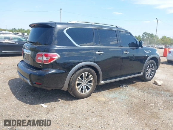 2020 Nissan Armada SL with VIN JN8AY2ND6L9108907, listed as a IAAI auction lot 40211000 with 95,404 mi miles. Bid and sale history available at carsss.com. Image 4.